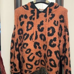 PINK Leopard Print Hoodie